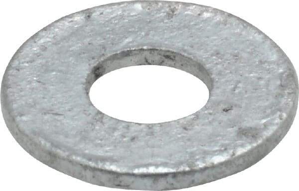 Value Collection - 1/4" Screw, Steel USS Flat Washer - 5/16" ID x 3/4" OD, 1/16" Thick, Galvanized Finish - Eagle Tool & Supply