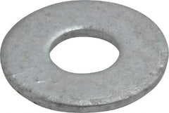 Value Collection - 1/2" Screw, Steel USS Flat Washer - 9/16" ID x 1-3/8" OD, 7/64" Thick, Galvanized Finish - Eagle Tool & Supply