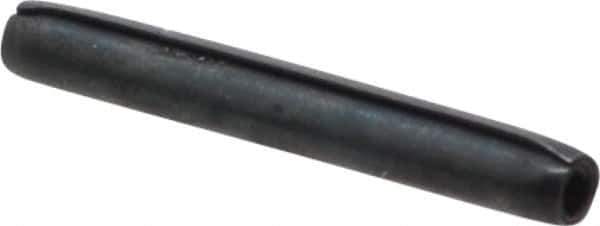 Made in USA - 1/16" Diam x 1/2" Long Coiled Spring Pin - Grade 1070-1090 Alloy Steel, Black Oxide Finish - Eagle Tool & Supply
