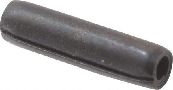 Made in USA - 3/32" Diam x 3/8" Long Coiled Spring Pin - Grade 1070-1090 Alloy Steel, Black Oxide Finish - Eagle Tool & Supply