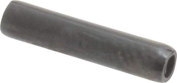 Made in USA - 3/32" Diam x 7/16" Long Coiled Spring Pin - Grade 1070-1090 Alloy Steel, Black Oxide Finish - Eagle Tool & Supply