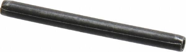 Made in USA - 3/32" Diam x 1-1/8" Long Coiled Spring Pin - Grade 1070-1090 Alloy Steel, Black Oxide Finish - Eagle Tool & Supply