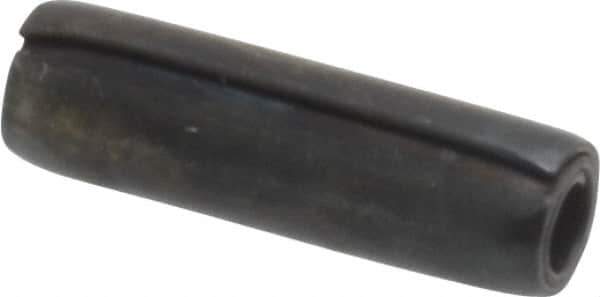 Made in USA - 1/8" Diam x 7/16" Long Coiled Spring Pin - Grade 1070-1090 Alloy Steel, Black Oxide Finish - Eagle Tool & Supply