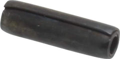 Made in USA - 1/8" Diam x 7/16" Long Coiled Spring Pin - Grade 1070-1090 Alloy Steel, Black Oxide Finish - Eagle Tool & Supply