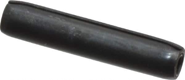 Made in USA - 1/8" Diam x 5/8" Long Coiled Spring Pin - Grade 1070-1090 Alloy Steel, Black Oxide Finish - Eagle Tool & Supply