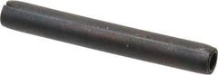 Made in USA - 1/8" Diam x 1" Long Coiled Spring Pin - Grade 1070-1090 Alloy Steel, Black Oxide Finish - Eagle Tool & Supply