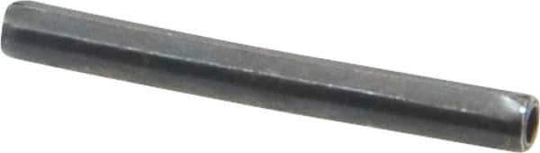 Made in USA - 1/8" Diam x 1-1/8" Long Coiled Spring Pin - Grade 1070-1090 Alloy Steel, Black Oxide Finish - Eagle Tool & Supply