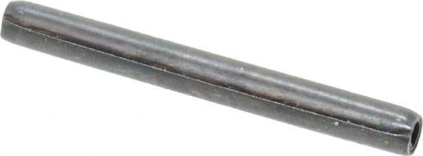 Made in USA - 1/8" Diam x 1-1/4" Long Coiled Spring Pin - Grade 1070-1090 Alloy Steel, Black Oxide Finish - Eagle Tool & Supply
