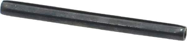 Made in USA - 1/8" Diam x 1-1/2" Long Coiled Spring Pin - Grade 1070-1090 Alloy Steel, Black Oxide Finish - Eagle Tool & Supply