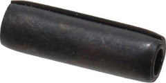 Made in USA - 5/32" Diam x 1/2" Long Coiled Spring Pin - Grade 1070-1090 Alloy Steel, Black Oxide Finish - Eagle Tool & Supply