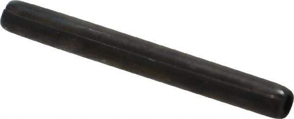 Made in USA - 5/32" Diam x 1-1/2" Long Coiled Spring Pin - Grade 1070-1090 Alloy Steel, Black Oxide Finish - Eagle Tool & Supply
