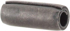 Made in USA - 3/16" Diam x 1/2" Long Coiled Spring Pin - Grade 1070-1090 Alloy Steel, Black Oxide Finish - Eagle Tool & Supply
