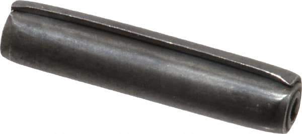 Made in USA - 3/16" Diam x 7/8" Long Coiled Spring Pin - Grade 1070-1090 Alloy Steel, Black Oxide Finish - Eagle Tool & Supply