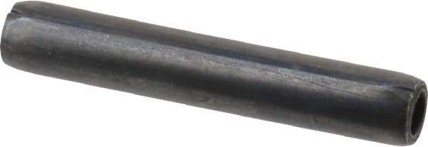 Made in USA - 3/16" Diam x 1-1/8" Long Coiled Spring Pin - Grade 1070-1090 Alloy Steel, Black Oxide Finish - Eagle Tool & Supply