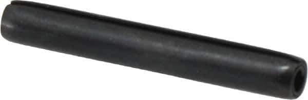 Made in USA - 3/16" Diam x 1-3/8" Long Coiled Spring Pin - Grade 1070-1090 Alloy Steel, Black Oxide Finish - Eagle Tool & Supply