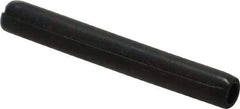 Made in USA - 3/16" Diam x 1-1/2" Long Coiled Spring Pin - Grade 1070-1090 Alloy Steel, Black Oxide Finish - Eagle Tool & Supply