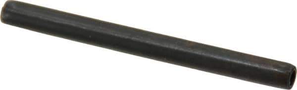 Made in USA - 3/16" Diam x 2-1/4" Long Coiled Spring Pin - Grade 1070-1090 Alloy Steel, Black Oxide Finish - Eagle Tool & Supply