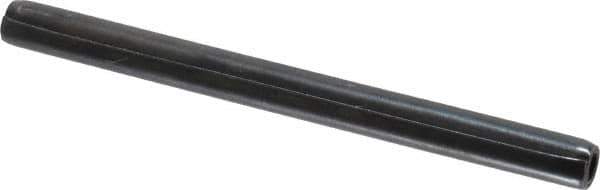 Made in USA - 3/16" Diam x 2-1/2" Long Coiled Spring Pin - Grade 1070-1090 Alloy Steel, Black Oxide Finish - Eagle Tool & Supply