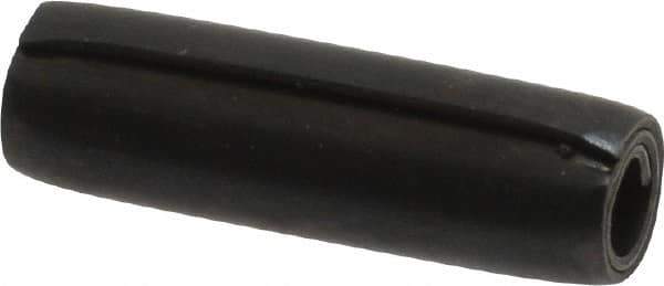 Made in USA - 7/32" Diam x 3/4" Long Coiled Spring Pin - Grade 1070-1090 Alloy Steel, Black Oxide Finish - Eagle Tool & Supply