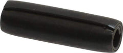 Made in USA - 7/32" Diam x 3/4" Long Coiled Spring Pin - Grade 1070-1090 Alloy Steel, Black Oxide Finish - Eagle Tool & Supply