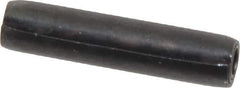 Made in USA - 7/32" Diam x 1" Long Coiled Spring Pin - Grade 1070-1090 Alloy Steel, Black Oxide Finish - Eagle Tool & Supply