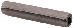 Made in USA - 7/32" Diam x 1-1/8" Long Coiled Spring Pin - Grade 1070-1090 Alloy Steel, Black Oxide Finish - Eagle Tool & Supply
