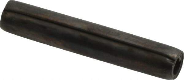 Made in USA - 7/32" Diam x 1-1/4" Long Coiled Spring Pin - Grade 1070-1090 Alloy Steel, Black Oxide Finish - Eagle Tool & Supply