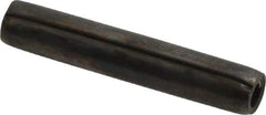 Made in USA - 7/32" Diam x 1-1/4" Long Coiled Spring Pin - Grade 1070-1090 Alloy Steel, Black Oxide Finish - Eagle Tool & Supply