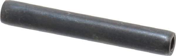 Made in USA - 7/32" Diam x 1-1/2" Long Coiled Spring Pin - Grade 1070-1090 Alloy Steel, Black Oxide Finish - Eagle Tool & Supply