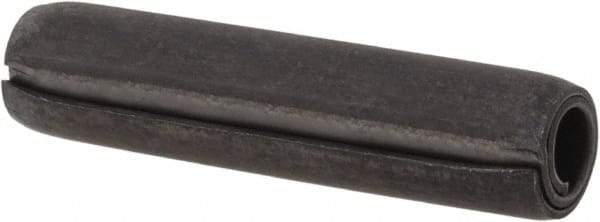 Made in USA - 1/4" Diam x 1-1/8" Long Coiled Spring Pin - Grade 1070-1090 Alloy Steel, Black Oxide Finish - Eagle Tool & Supply