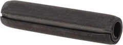 Made in USA - 1/4" Diam x 1-1/8" Long Coiled Spring Pin - Grade 1070-1090 Alloy Steel, Black Oxide Finish - Eagle Tool & Supply