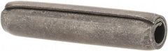 Made in USA - 1/4" Diam x 1-1/4" Long Coiled Spring Pin - Grade 1070-1090 Alloy Steel, Black Oxide Finish - Eagle Tool & Supply