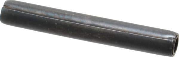 Made in USA - 1/4" Diam x 1-3/4" Long Coiled Spring Pin - Grade 1070-1090 Alloy Steel, Black Oxide Finish - Eagle Tool & Supply
