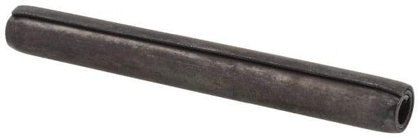 Made in USA - 1/4" Diam x 2-1/4" Long Coiled Spring Pin - Grade 1070-1090 Alloy Steel, Black Oxide Finish - Eagle Tool & Supply