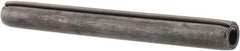 Made in USA - 1/4" Diam x 2-1/2" Long Coiled Spring Pin - Grade 1070-1090 Alloy Steel, Black Oxide Finish - Eagle Tool & Supply