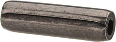 Made in USA - 5/16" Diam x 1-1/8" Long Coiled Spring Pin - Grade 1070-1090 Alloy Steel, Black Oxide Finish - Eagle Tool & Supply