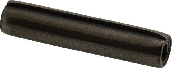 Made in USA - 5/16" Diam x 1-1/2" Long Coiled Spring Pin - Grade 1070-1090 Alloy Steel, Black Oxide Finish - Eagle Tool & Supply