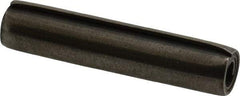 Made in USA - 5/16" Diam x 1-1/2" Long Coiled Spring Pin - Grade 1070-1090 Alloy Steel, Black Oxide Finish - Eagle Tool & Supply