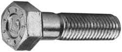 Made in USA - 1-1/2 - 6 UNC, 6" Length Under Head Hex Head Cap Screw - Partially Threaded, Grade L9 Alloy Steel, Zinc Yellow Dichromate Finish, 2-1/4" Hex - Eagle Tool & Supply
