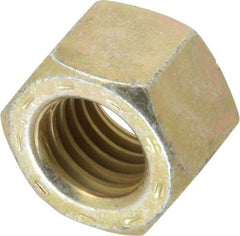 Value Collection - 5/8-11 UNC Steel Right Hand Hex Nut - 15/16" Across Flats, 35/64" High, Zinc Yellow Dichromate Cad & Waxed Finish - Eagle Tool & Supply