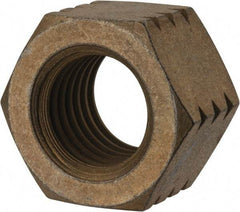 Value Collection - 1-8 UNC Steel Right Hand Hex Nut - 1-1/2" Across Flats, 55/64" High, Zinc Yellow Dichromate Cad & Waxed Finish - Eagle Tool & Supply