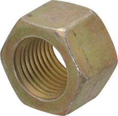 Value Collection - 1/2-20 UNF Steel Right Hand Hex Nut - 3/4" Across Flats, 1/2" High, Zinc Yellow Dichromate Cad & Waxed Finish - Eagle Tool & Supply