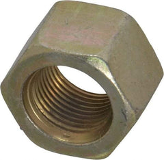 Value Collection - 3/4-16 UNF Steel Right Hand Hex Nut - 1-1/8" Across Flats, 41/64" High, Zinc Yellow Dichromate Cad & Waxed Finish - Eagle Tool & Supply