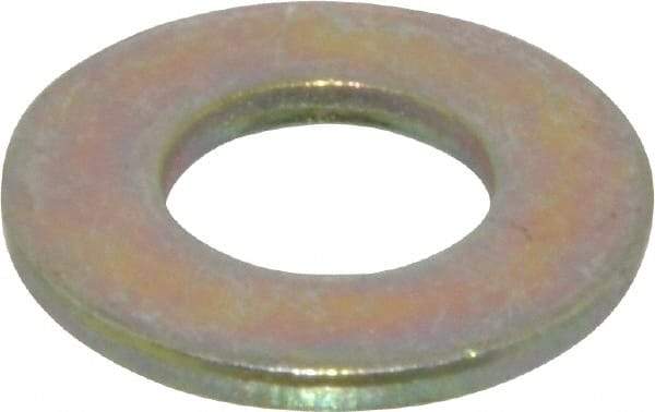 Made in USA - 5/16" Screw, Grade 9 Steel SAE Flat Washer - Zinc Yellow Dichromate Finish - Eagle Tool & Supply