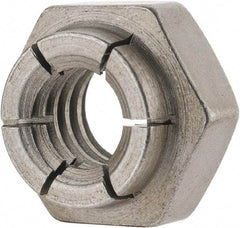 Flex-Loc - 5/16-18 UNC Grade 2 Heavy Hex Lock Nut with Expanding Flex Top - Uncoated, Meets Military Specifications - Eagle Tool & Supply