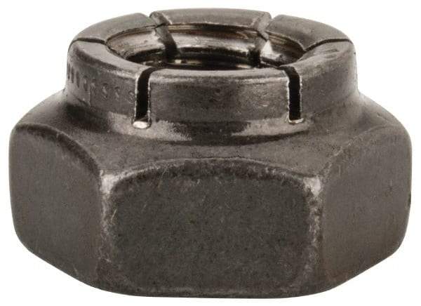 Flex-Loc - 3/8-16 UNC Grade 2 Heavy Hex Lock Nut with Expanding Flex Top - Uncoated, Meets Military Specifications - Eagle Tool & Supply