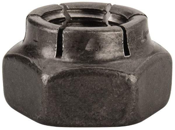 Flex-Loc - 5/8-11 UNC Grade 2 Heavy Hex Lock Nut with Expanding Flex Top - Uncoated, Meets Military Specifications - Eagle Tool & Supply