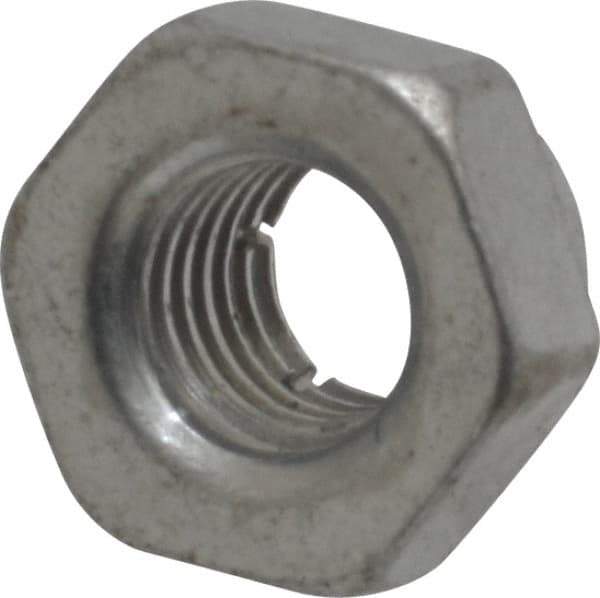 Flex-Loc - 1/4-28 UNJF Grade 2 Hex Lock Nut with Expanding Flex Top - Cadmium-Plated Finish, Meets Military Specifications - Eagle Tool & Supply