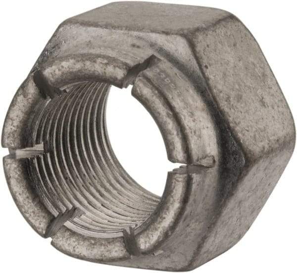 Flex-Loc - 5/8-18 UNJF Grade 2 Hex Lock Nut with Expanding Flex Top - 15/16" Width Across Flats, Cadmium-Plated Finish, Meets Military Specifications - Eagle Tool & Supply