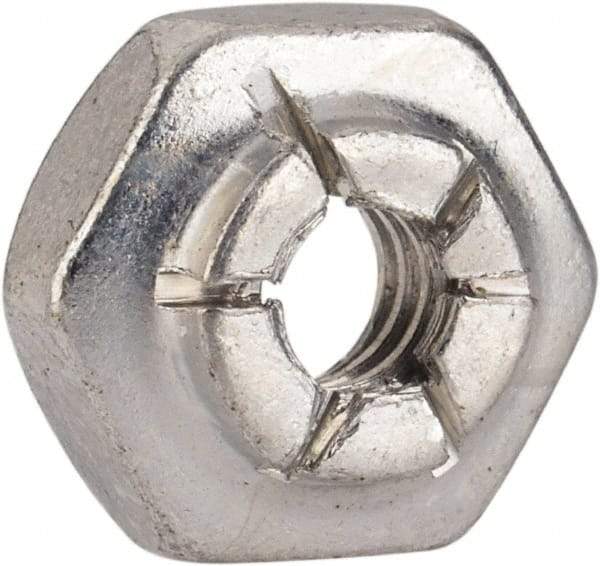 Flex-Loc - #6-32 UNJC Grade 2 Hex Lock Nut with Expanding Flex Top - 5/16" Width Across Flats, 3/16" High, Cadmium-Plated Finish, Meets Military Specifications - Eagle Tool & Supply